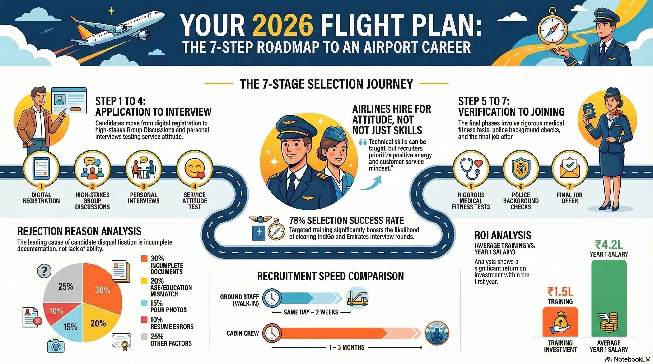 Airport Jobs Recruitment Process 2026: Complete Selection Guide Step-by-Step - Ground Staff career guide from Wings Institute Vadodara Gujarat